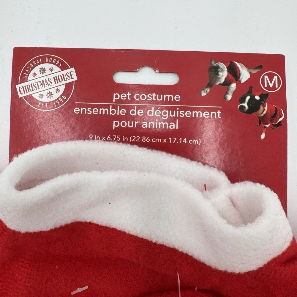 Christmas House Pet Costume Set Santa and Elf Holiday Outfits Medium 2 Pack